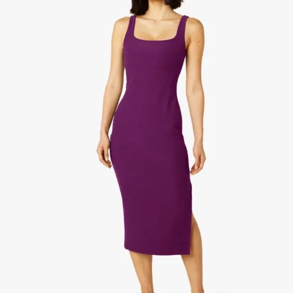 black midi dress pockets Black Sleeveless Poplin Woven Midi Dress Black / L